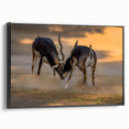 Black and white framed canvas featuring a vintage poster art style landscape of Pakistan, ideal for bedroom wall decor.