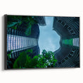 Black and white landscape art painting of Singapore on framed canvas, ideal for bedroom wall decor.