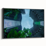 Black and white landscape art painting of Singapore on framed canvas, ideal for bedroom wall decor.