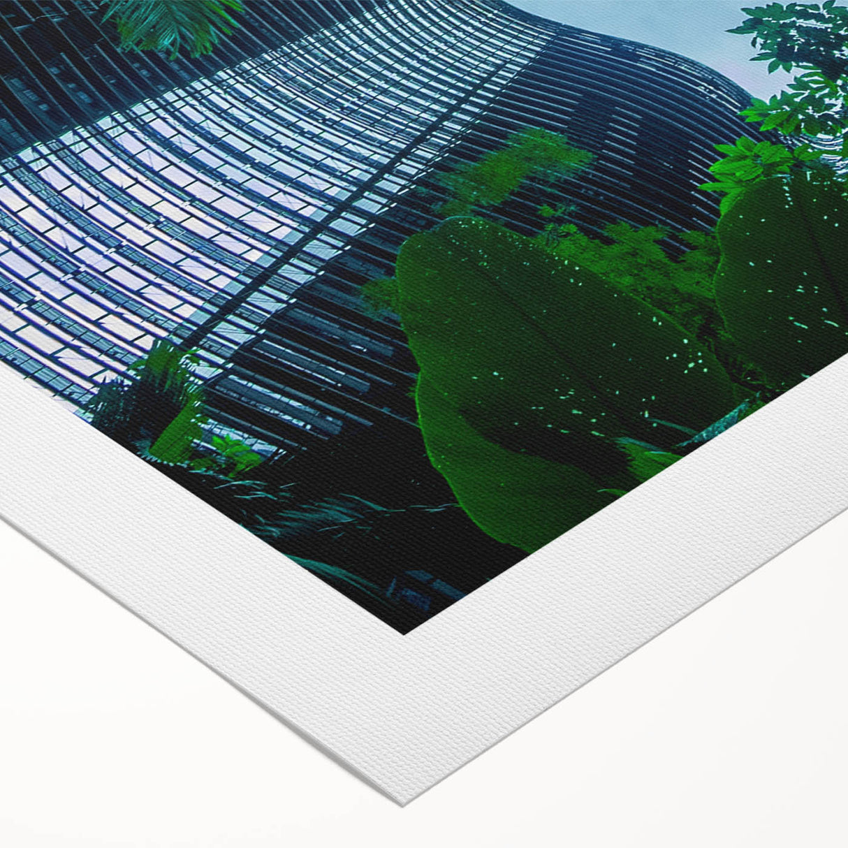 Art deco poster of Singapore skyline in pastel shades on rolled canvas, suitable for dining room wall art.