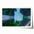 Extra large rolled print of a Singapore skyline with vibrant twilight hues, ideal for art wall dining room.