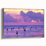 Vintage poster art of a scenic Sri Lankan landscape, featuring vibrant colors on a large framed canvas.