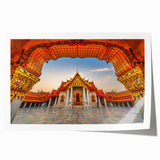 Extra large rolled print depicting a serene Thai landscape with lush greenery and a calm river.