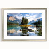 Textured abstract art print of Alberta scenery in muted earth tones, framed in silver, ideal for bedroom art.