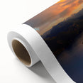 Art deco style poster of a serene British Columbia landscape on rolled canvas, suitable as nursery wall art.