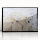 Large abstract wall art depicting a minimalist Manitoba scenery in muted earth tones on a framed acrylic panel.