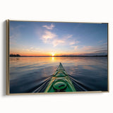 Framed canvas depicting a vintage-style Ontario landscape in muted gold and black tones, ideal for bedroom wall art.