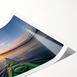 Extra large wall art featuring line art flowers in subtle shades, printed on rolled canvas.