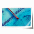 Extra large rolled print of a Caribbean scenery with vibrant blue and green hues, ideal for art wall dining room.
