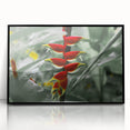 Large abstract wall art depicting a Caribbean scenery on a framed acrylic print, with vibrant blue and green tones.