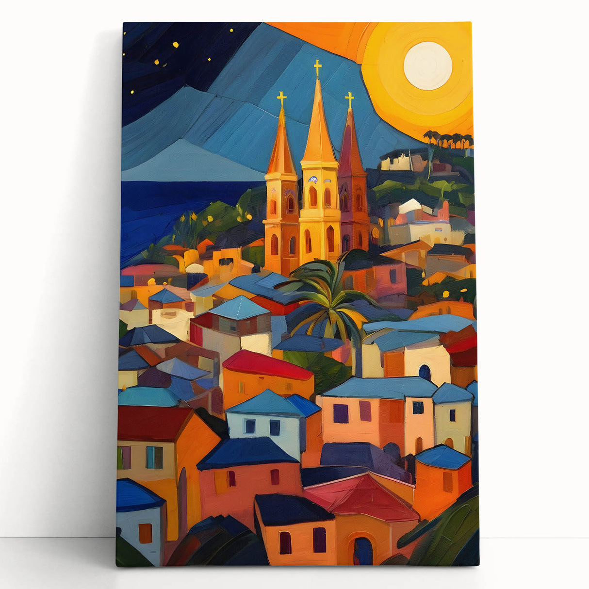 Black and white photograph of the Caribbean Saint Lucia scenery on stretched canvas, suitable as large kitchen wall art.