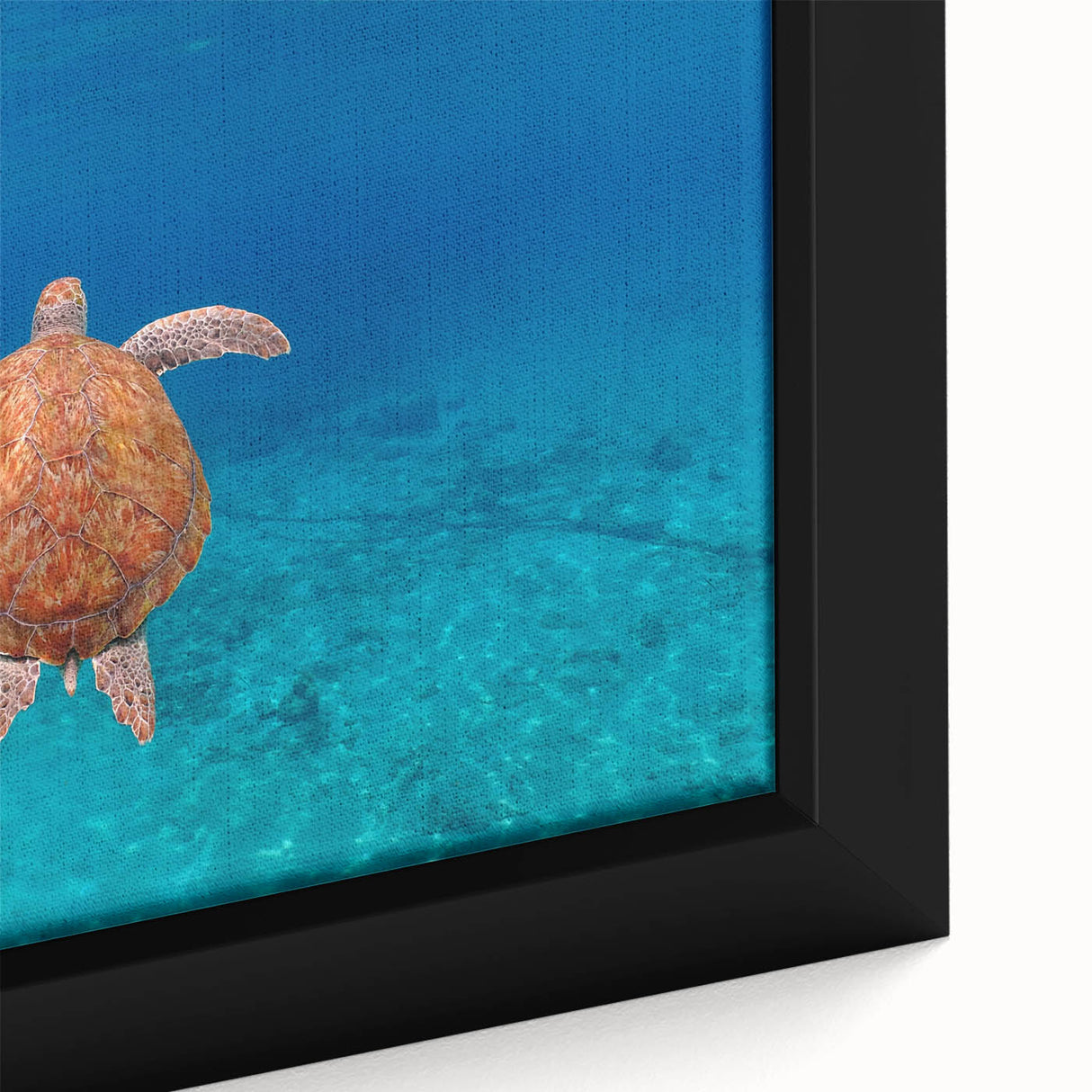 Textured black wall art featuring a vibrant Caribbean scenery on a large framed canvas, suitable for living room decor.