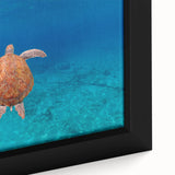Textured black wall art featuring a vibrant Caribbean scenery on a large framed canvas, suitable for living room decor.