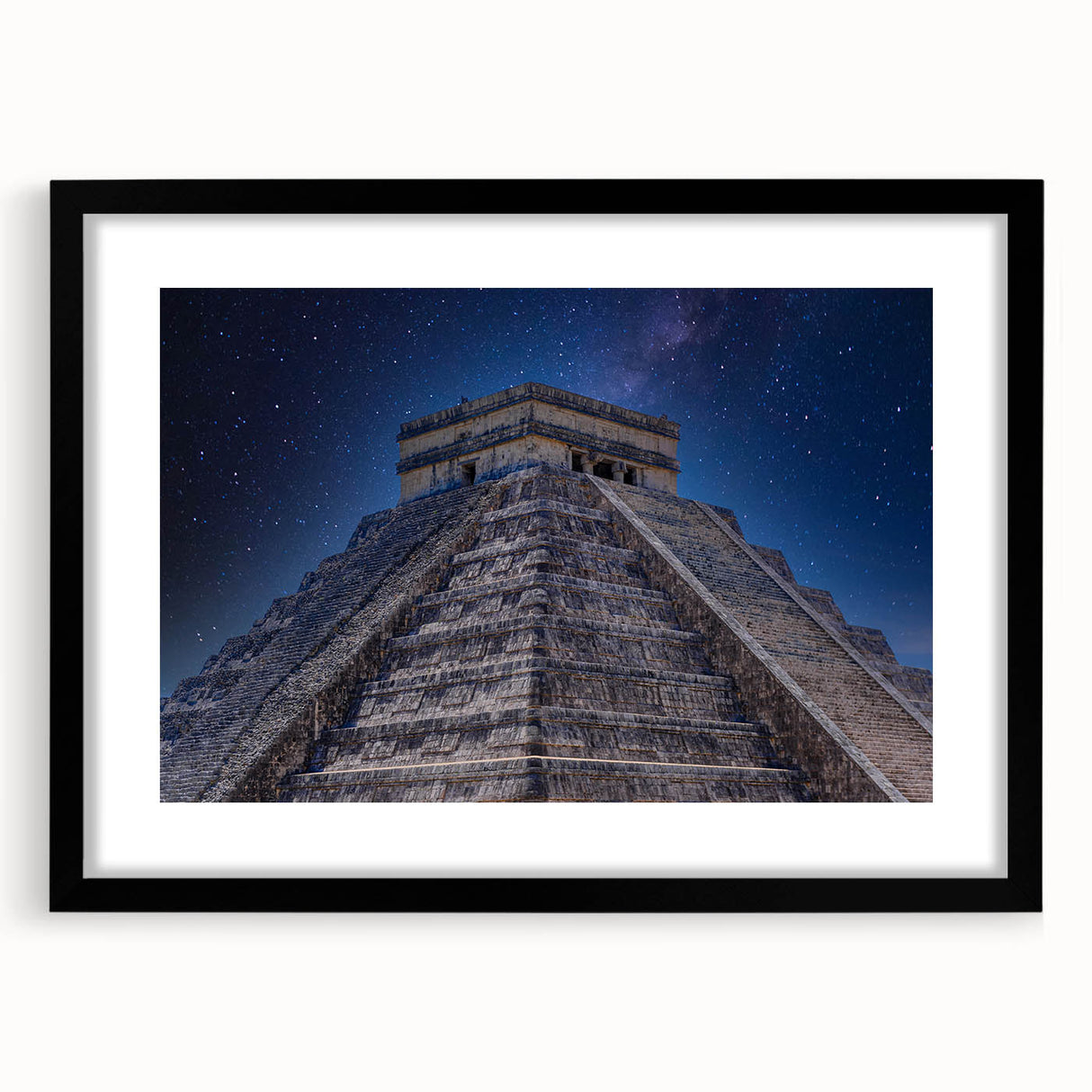 Extra large abstract art print with vibrant, colorful textures, framed in black, ideal for living room decor.