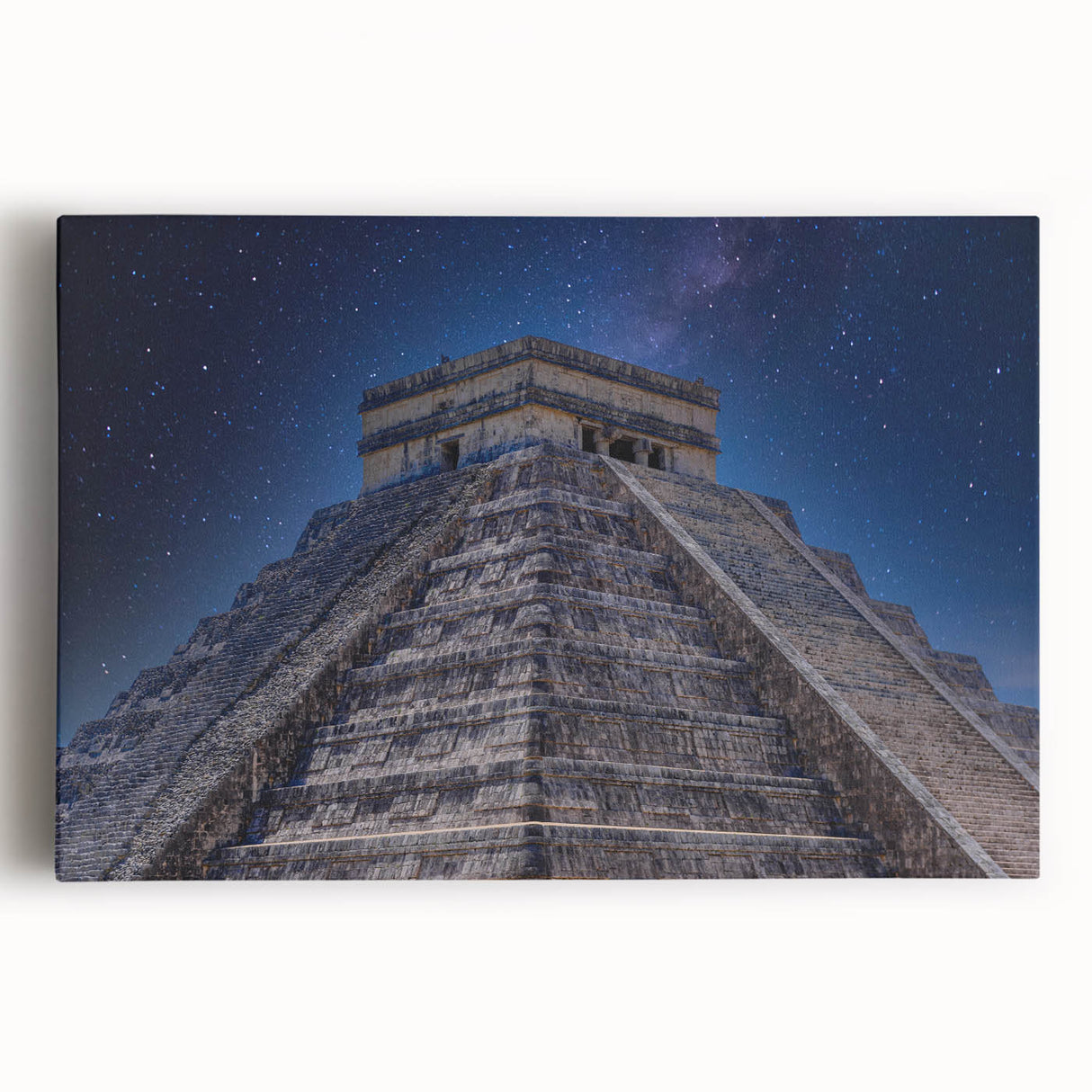 Vintage poster art of a Belize scenery in vibrant colors on extra large stretched canvas, suitable for living room decor.