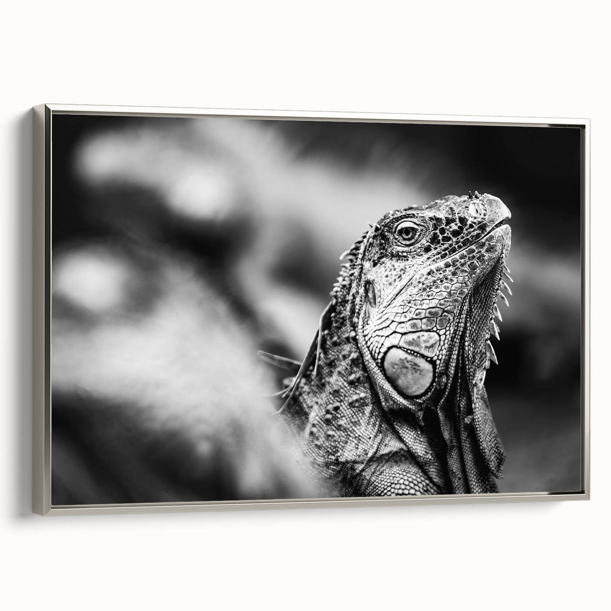 Vintage poster-style landscape art of a Costa Rican scenery on framed canvas, featuring colorful art with black accents.