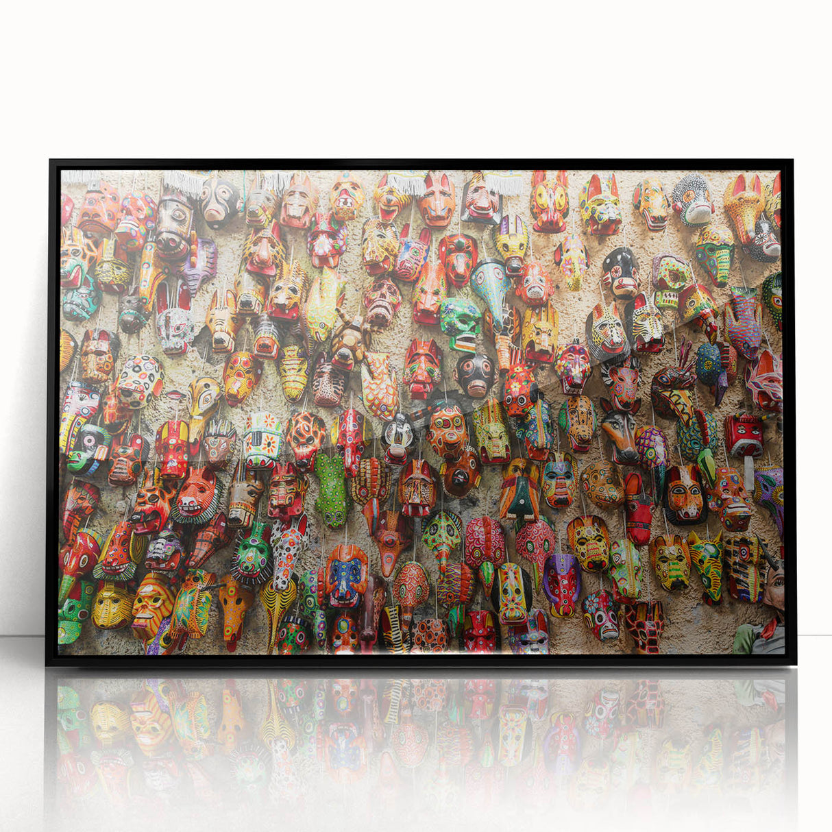 Large abstract wall art depicting a Guatemalan landscape in muted earth tones on a framed acrylic.