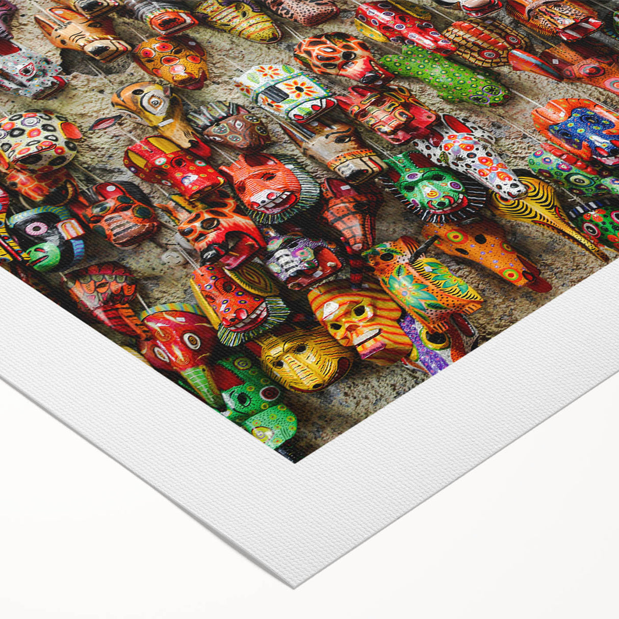 Art deco poster of a vibrant Guatemalan landscape on rolled canvas, ideal for dining room wall art.