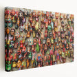 Large stretched canvas depicting a vibrant Guatemalan landscape, suitable for kitchen wall art.