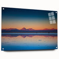 Acrylic print of a Central American landscape, featuring lush greenery and a distant mountain.