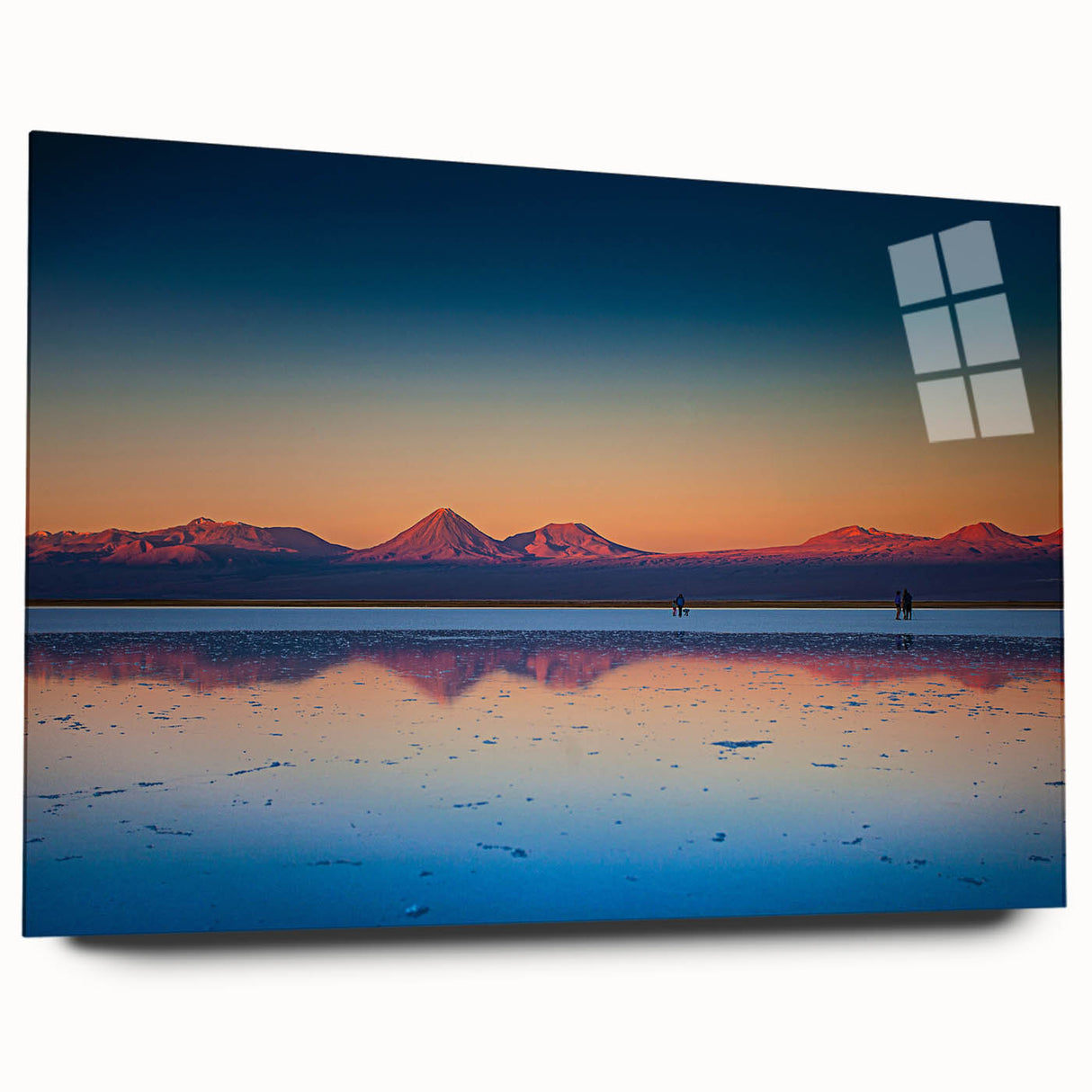 Large abstract wall art depicting Central American scenery in vibrant colors on acrylic glass.