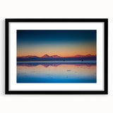 Extra large abstract art print featuring a colorful, textured depiction of Central American scenery on a black framed canvas.