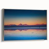 Framed canvas landscape art painting depicting a colorful Central American scenery.