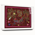Large abstract wall art of a Central American scenery on acrylic glass, in vibrant colors.