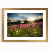 Abstract art print of a Czech Republic scenery in muted earth tones on a framed canvas, suitable for dining room decor.