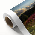 Art Deco style poster of a Czech Republic scenery on rolled canvas, suitable for nursery wall art.