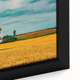 Extra large black wall art featuring a textured, colorful abstract design on a framed canvas, ideal for living room decor.