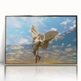 Large acrylic print of Piccadilly, England in muted silver tones, ideal for modern art wall decor.