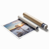 Extra large rolled print of a floral scene in Estonia, featuring pastel shades, ideal for classy bathroom wall art.