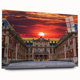Acrylic print of the Versailles palace in subtle pastel shades, ideal for bedroom or dining room decor.