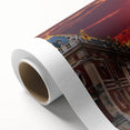 Art Deco poster of Versailles scenery in pastel shades on rolled canvas, ideal for nursery wall art.