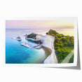 Scenic Greece landscape on extra large rolled print, featuring muted earth tones, ideal for art wall dining room.