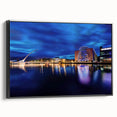 Black and white framed canvas of a vintage Irish landscape, ideal for bedroom wall decor.