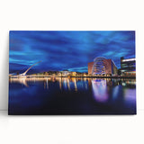 Black and white stretched canvas featuring a scenic Irish landscape, ideal for kitchen wall art.