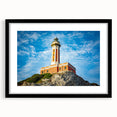 Extra large framed abstract print of a colorful Capri scenery, ideal for living room decor.