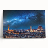 Black and white stretched canvas of Florence scenery, ideal for kitchen wall art.