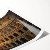 Extra large wall art featuring line art flowers and Roman scenery in black and white, ideal for large living room decor.