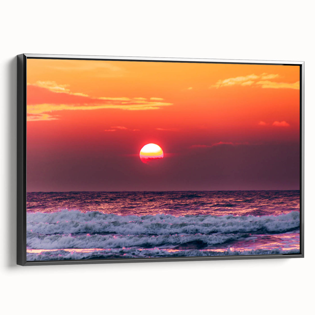 Black and white framed canvas of a vintage-style Lithuanian landscape, ideal for bedroom wall decor.