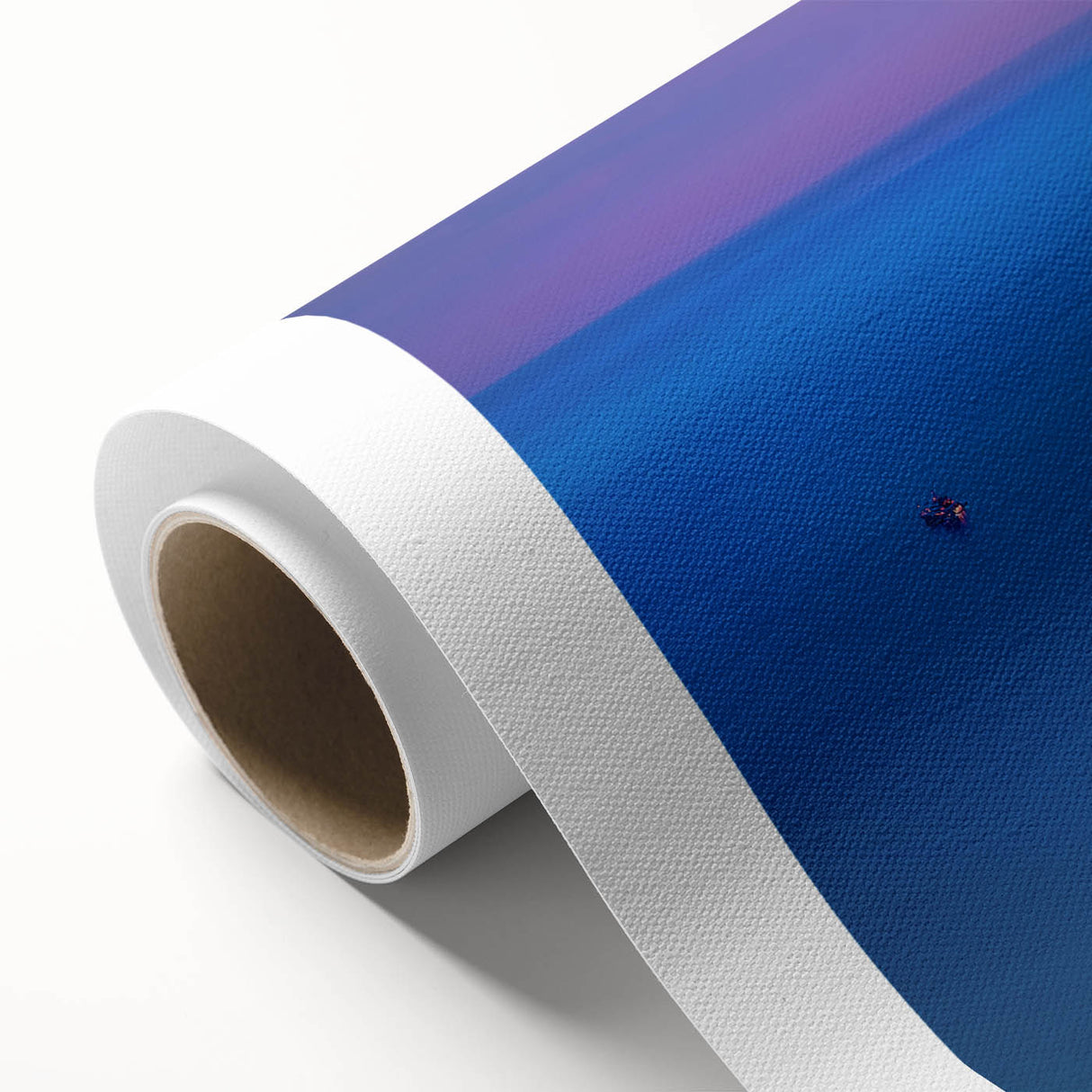 Art Deco style poster of Monaco scenery on rolled canvas, featuring vibrant blue and peach tones.