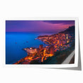 Extra large rolled print of Monaco scenery with vibrant floral elements, ideal for dining room wall art.