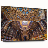 Acrylic print of Porto, Portugal cityscape in vibrant hues, ideal for dining room decor.