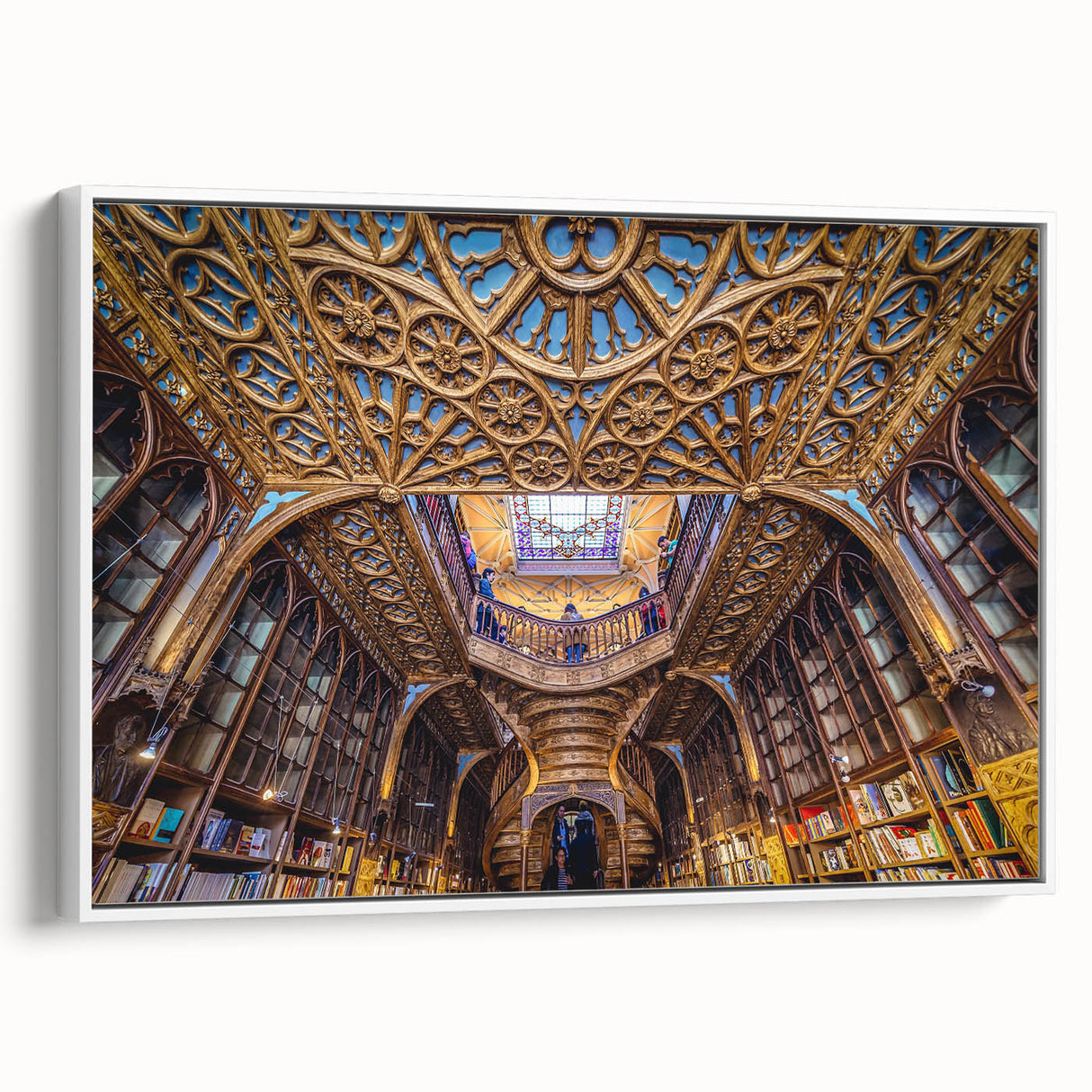 Vintage poster art of Porto, Portugal, with colorful palette on extra large, framed canvas, ideal for living room decor.