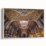 Vintage poster art of Porto, Portugal, with colorful palette on extra large, framed canvas, ideal for living room decor.