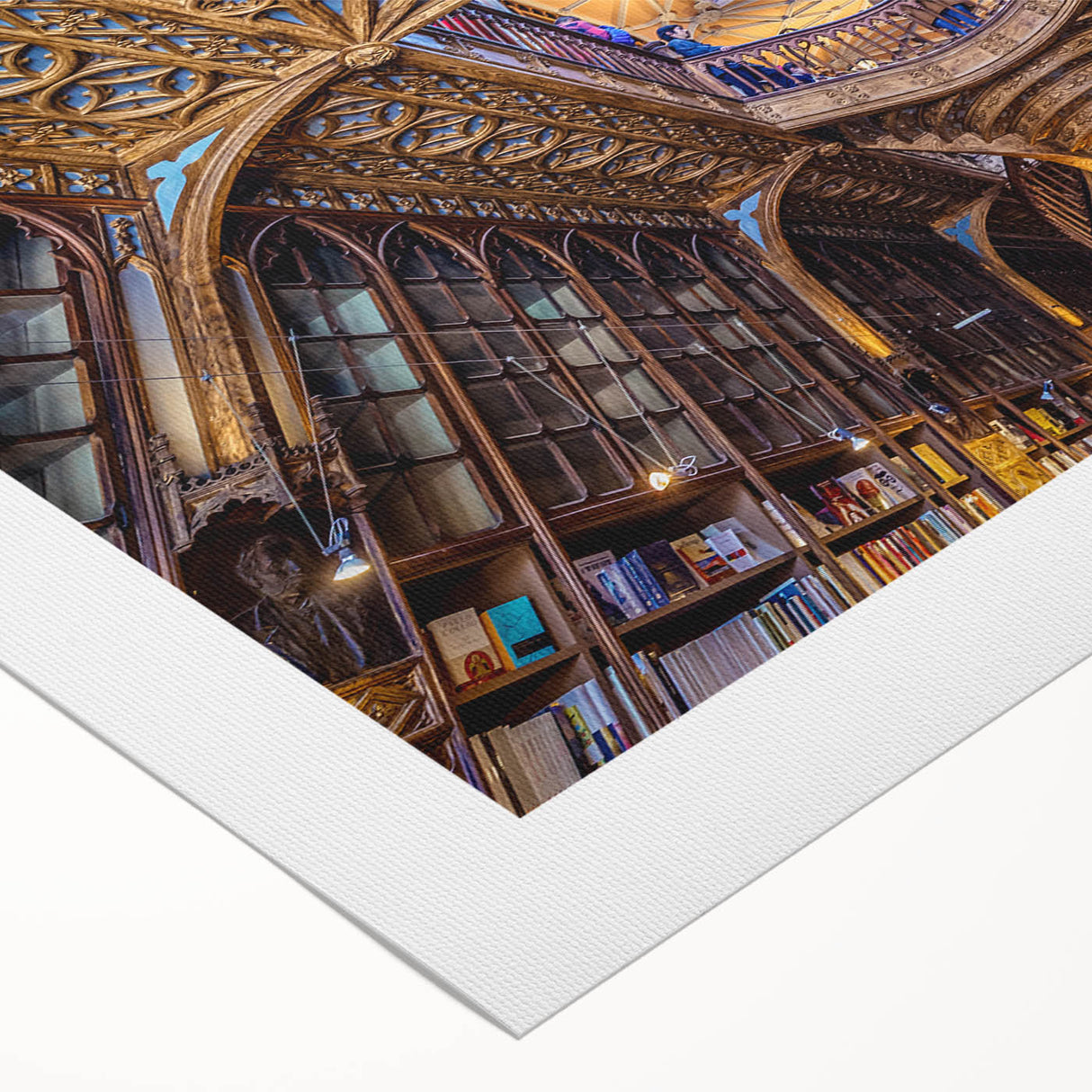 Art deco poster of Porto, Portugal with vibrant sunset colors on rolled canvas, suitable for dining room wall art.