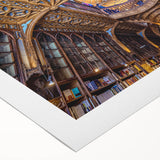 Art deco poster of Porto, Portugal with vibrant sunset colors on rolled canvas, suitable for dining room wall art.