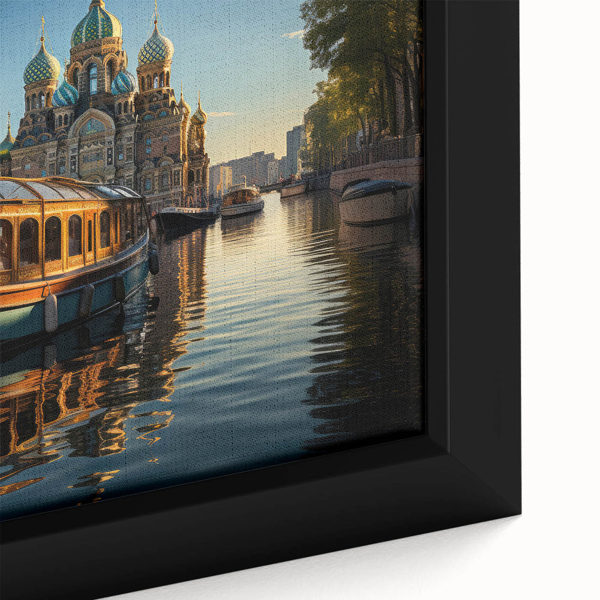 Extra large framed canvas featuring a textured depiction of St.